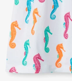 Discount Hatley Girls Painted Seahorses Smocked Dress