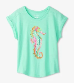 Outlet Hatley Girls Painted Seashorse Relaxed T-Shirt