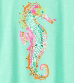 Outlet Hatley Girls Painted Seashorse Relaxed T-Shirt