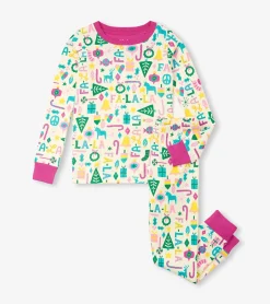 Outlet Hatley Girls Pink Falala Pajama Set