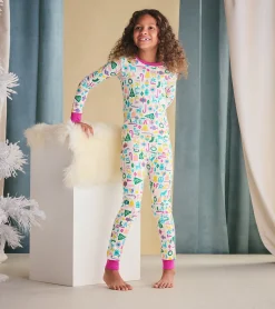 Outlet Hatley Girls Pink Falala Pajama Set