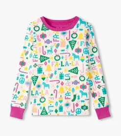Outlet Hatley Girls Pink Falala Pajama Set
