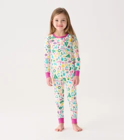 Outlet Hatley Girls Pink Falala Pajama Set