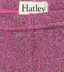 New Hatley Girls Pink Glitter Knit Leggings