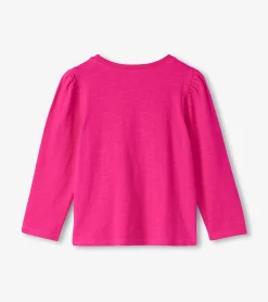 Clearance Hatley Girls Pink Long Sleeve Graphic Tee