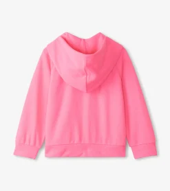 Online Hatley Girls Pink Neon Raglan Hoodie