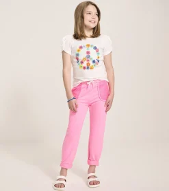 Hot Hatley Girls Pink Neon Track Pants