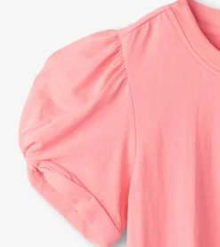 New Hatley Girls Pink Sachet Twisted Sleeve Tee