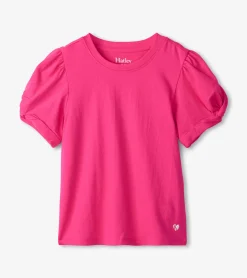 Best Hatley Girls Pink Twisted Sleeve Tee