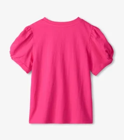 Best Hatley Girls Pink Twisted Sleeve Tee