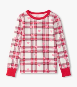 Sale Hatley Girls Plaid Hearts Pajama Set