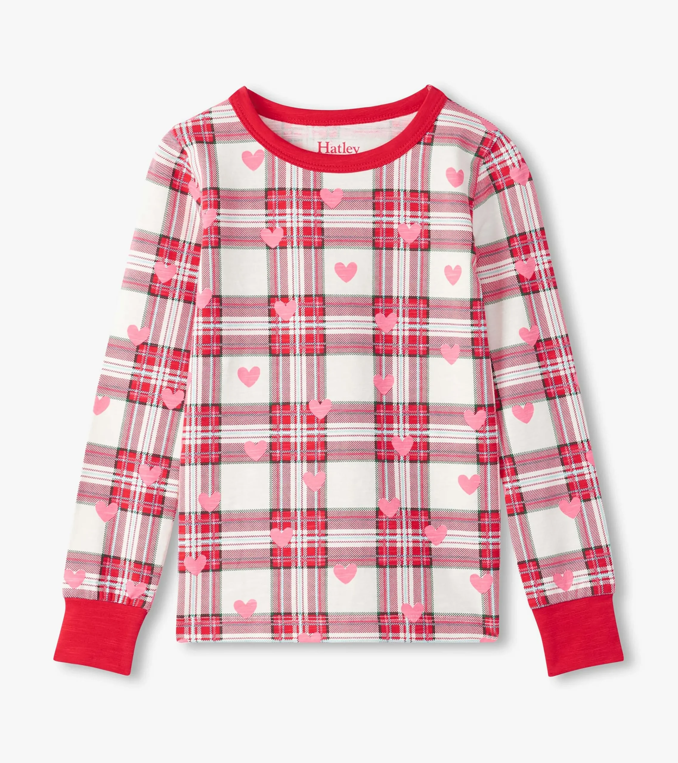 Sale Hatley Girls Plaid Hearts Pajama Set