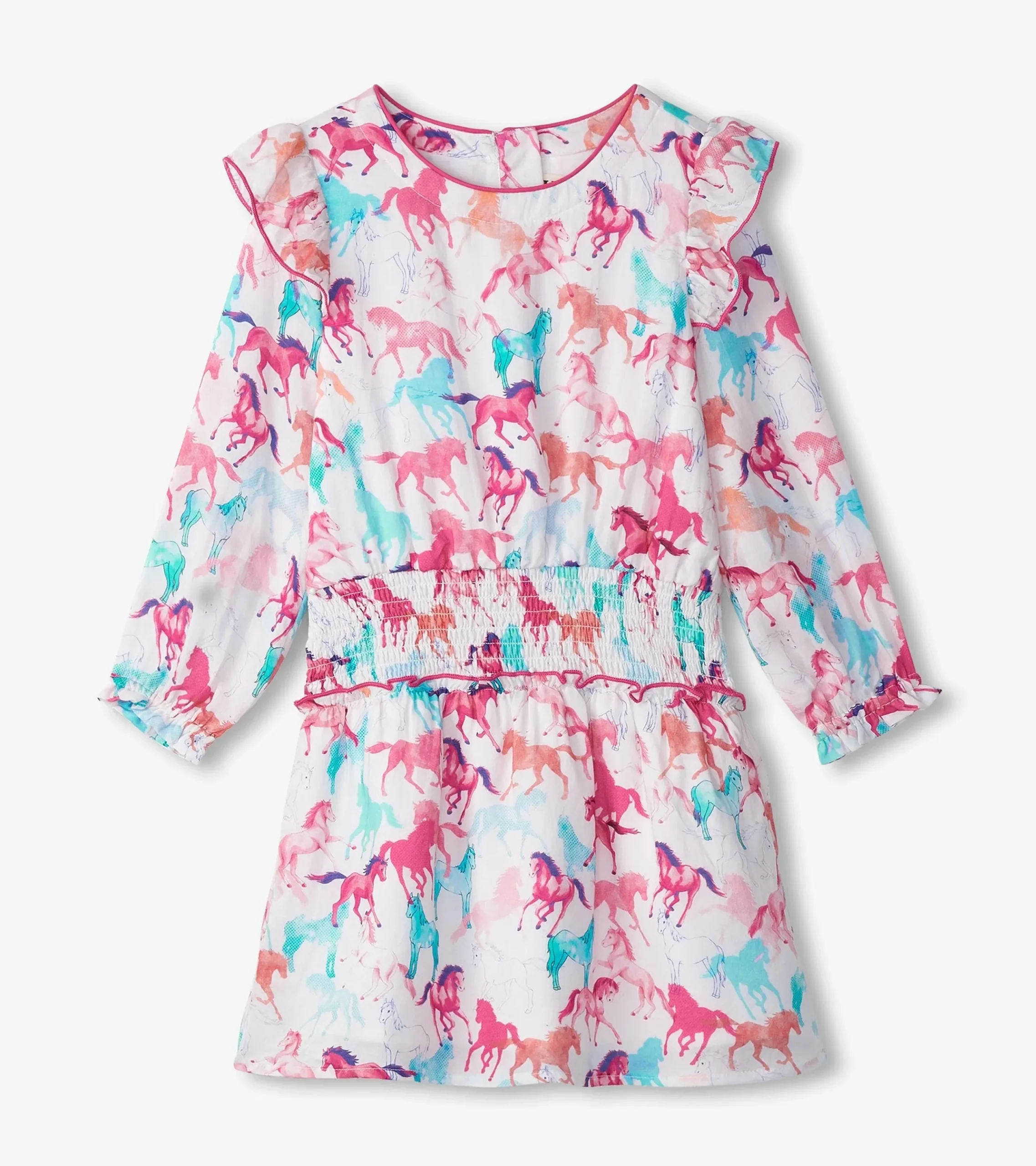 Best Hatley Girls Pretty Horses Smocked Waist Dress