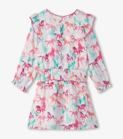 Best Hatley Girls Pretty Horses Smocked Waist Dress