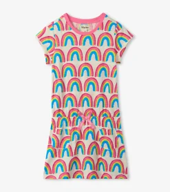 Outlet Hatley Girls Pretty Rainbows Drop Waist Dress