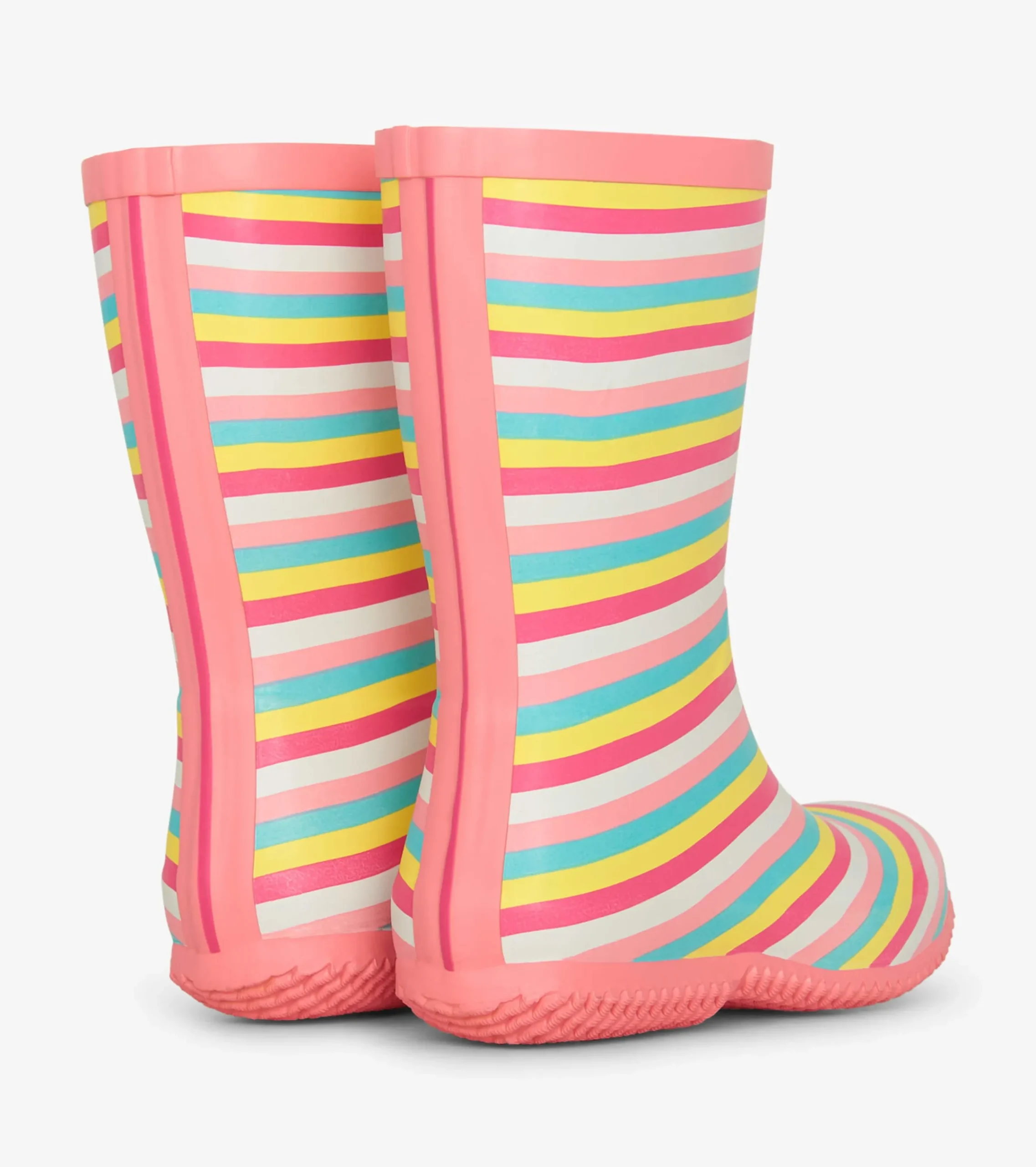 New Hatley Girls Pretty Stripes Packable Rain Boots
