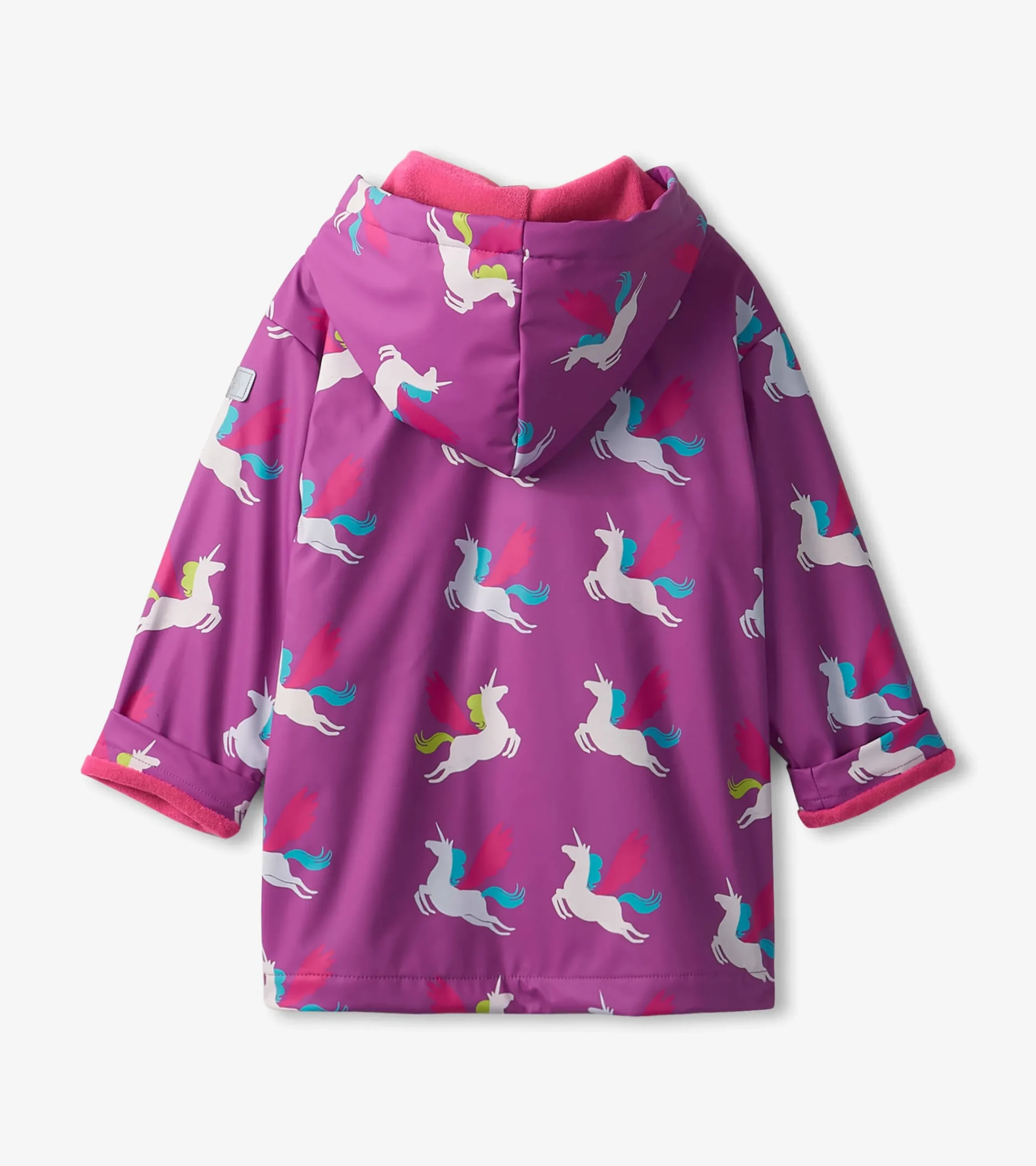 Online Hatley Girls Pretty Unicorn Colour Changing Button-Up Rain Jacket