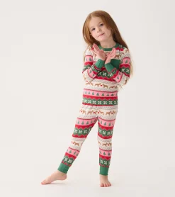 Sale Hatley Girls Puppy Hearts Fair Isle Bamboo Pajama Set
