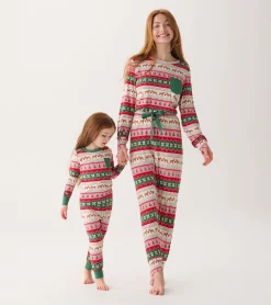 Sale Hatley Girls Puppy Hearts Fair Isle Bamboo Pajama Set