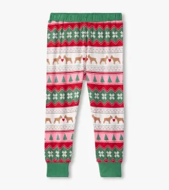 Sale Hatley Girls Puppy Hearts Fair Isle Bamboo Pajama Set
