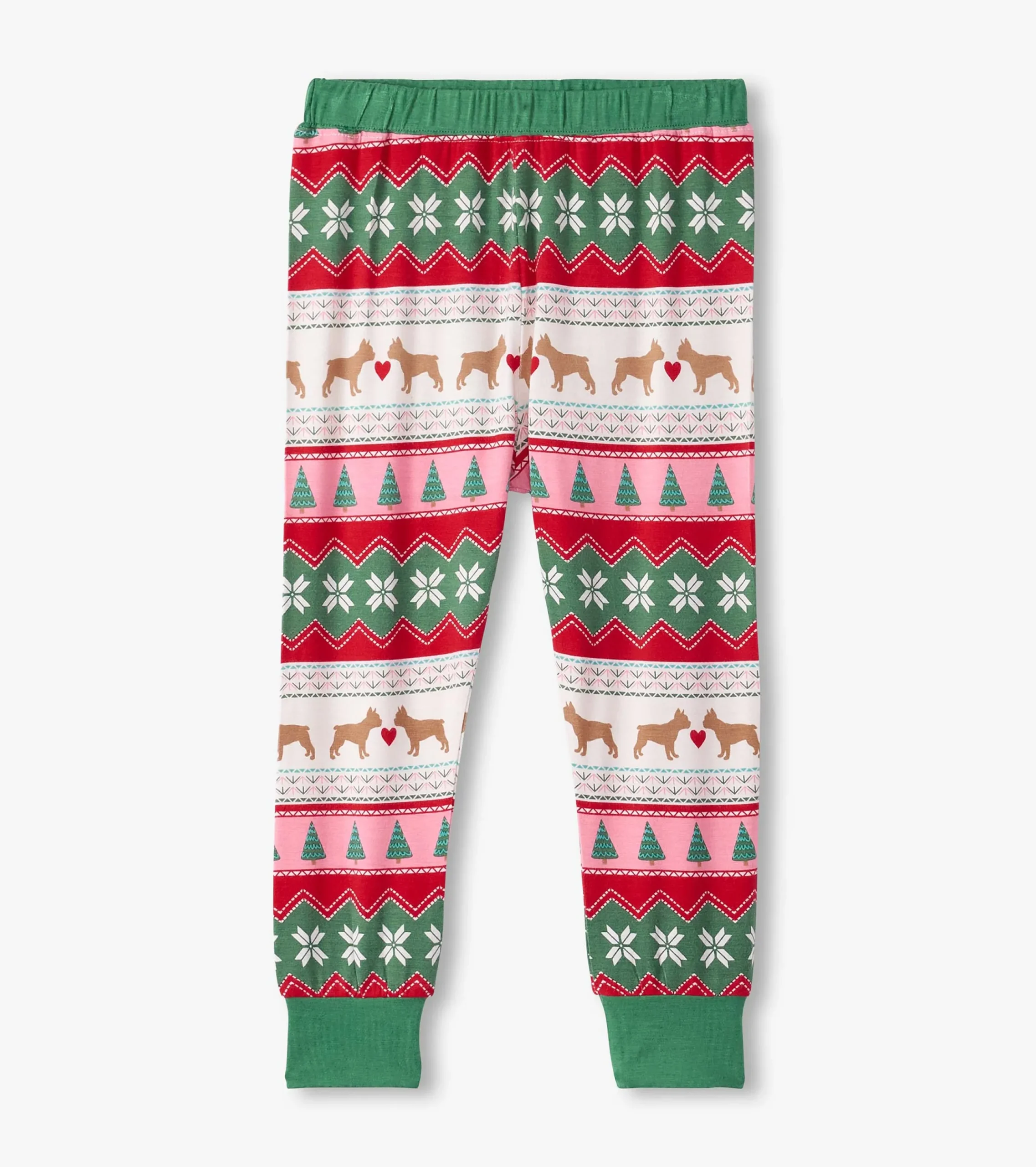 Sale Hatley Girls Puppy Hearts Fair Isle Bamboo Pajama Set
