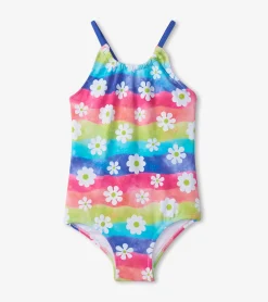 Hot Hatley Girls Rainbow Flower Gathered Swimsuit