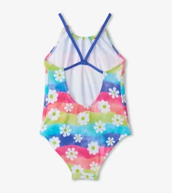 Hot Hatley Girls Rainbow Flower Gathered Swimsuit