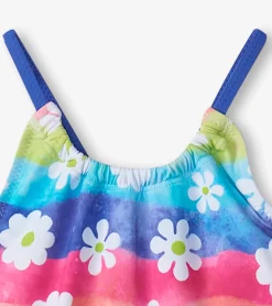 Hot Hatley Girls Rainbow Flower Gathered Swimsuit