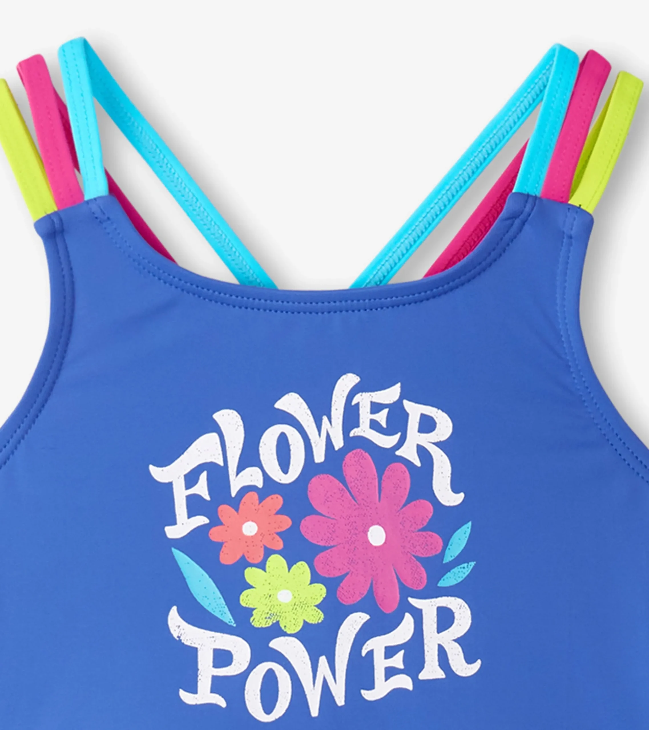Outlet Hatley Girls Rainbow Flower Two-Piece Crop Top Bikini Set