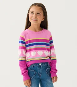 Online Hatley Girls Rainbow Heart Sweater
