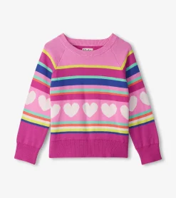 Online Hatley Girls Rainbow Heart Sweater