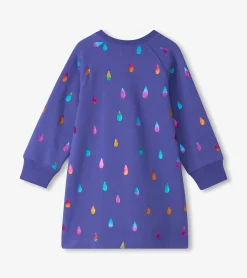 Sale Hatley Girls Rainbow Raindrops Sweater Dress