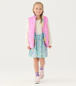 New Hatley Girls Rainbow Shine Reversible Quilted Vest