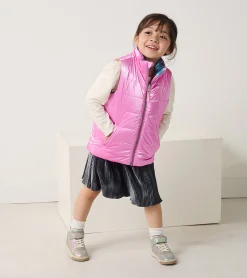 New Hatley Girls Rainbow Shine Reversible Quilted Vest