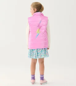 New Hatley Girls Rainbow Shine Reversible Quilted Vest
