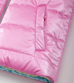 New Hatley Girls Rainbow Shine Reversible Quilted Vest