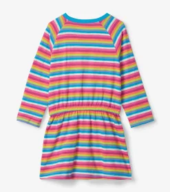 Clearance Hatley Girls Rainbow Stripes Drop Waist Dress
