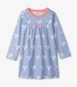 Online Hatley Girls Rainbow Unicorn Long Sleeve Nightgown