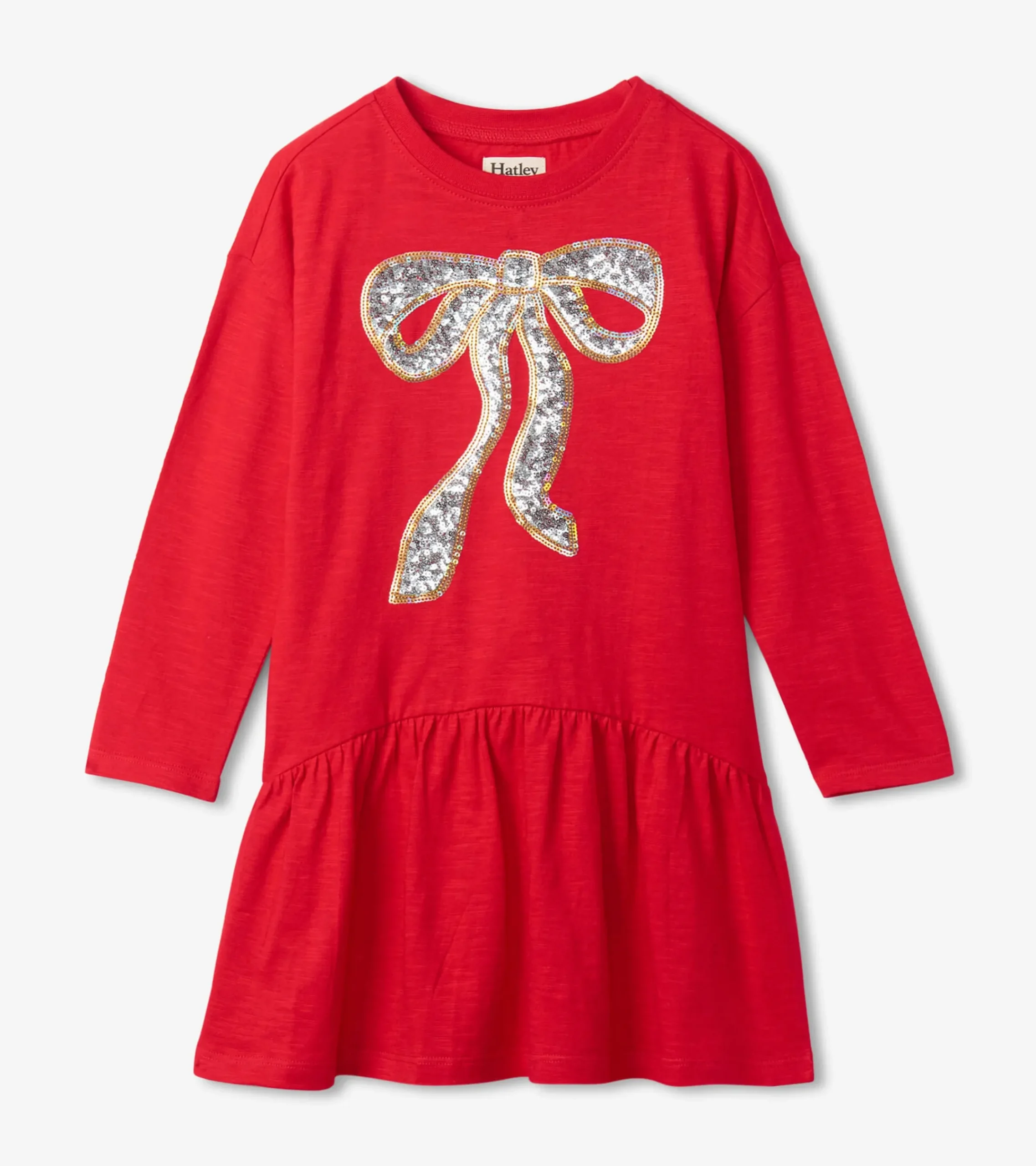 Discount Hatley Girls Red Holiday Bow Party Dress