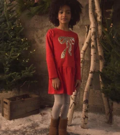 Discount Hatley Girls Red Holiday Bow Party Dress