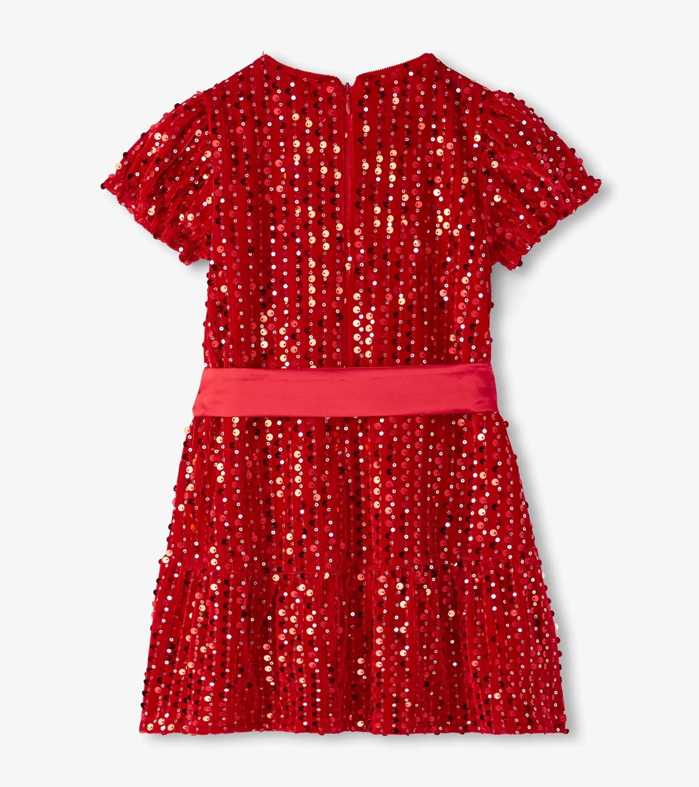 Clearance Hatley Girls Red Sequins Velvet Dress
