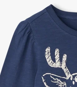 New Hatley Girls Reindeer Scarf T-Shirt