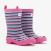 Best Hatley Girls Rose Violet Stripes Matte Rain Boots