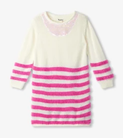 Hot Hatley Girls Rose Violet Sweater Dress