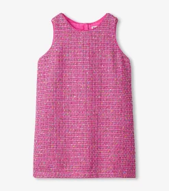 New Hatley Girls Rose Violet Tweed Dress