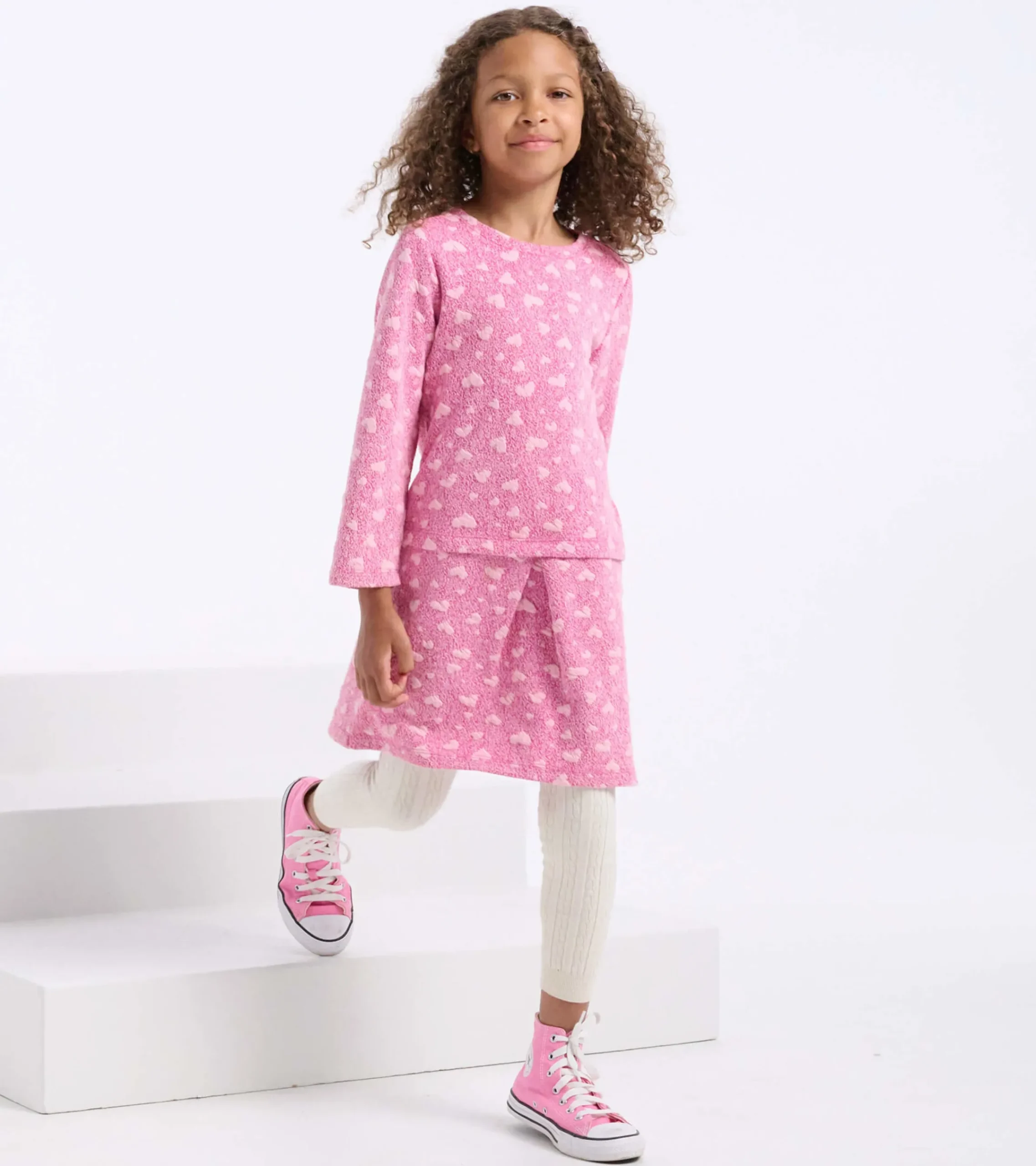Clearance Hatley Girls Scattered Hearts Shift Dress