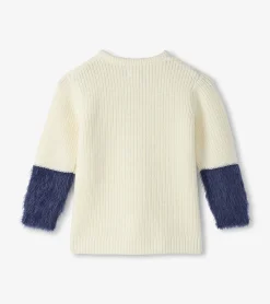 Discount Hatley Girls Sequin Bow Fluffy Sleeve Sweater