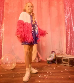 Discount Hatley Girls Sheer Pink Faux Fur Jacket