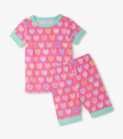 Discount Hatley Girls Shibori Hearts Short Pajama Set