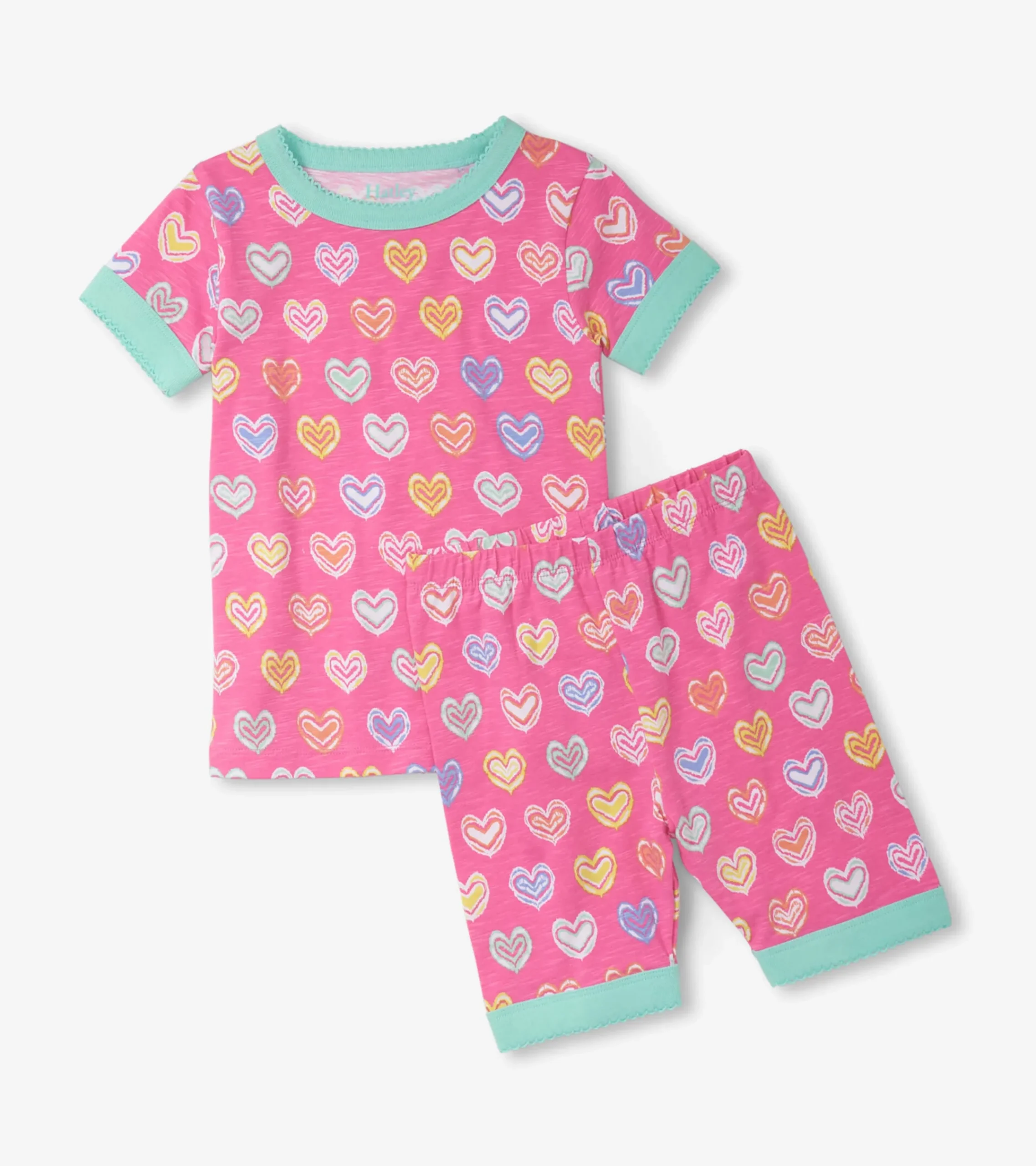 Discount Hatley Girls Shibori Hearts Short Pajama Set